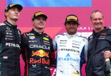 Азербайджан-2025: Триумф Ферстаппена и крушение надежд Пиастри George Russell, Max Verstappen, Carlos Sainz, Paul Monaghan