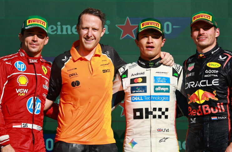 Мехико-2025: Ландо Норрис возглавил чемпионат после триумфа в гонке Charles Leclerc, Andrew Jarvis, Lando Norris, Max Verstappen