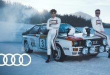 Гонщики Audi F1 дрифтуют на машинах разных эпох Audi