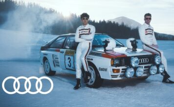 Гонщики Audi F1 дрифтуют на машинах разных эпох Audi