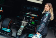 Дориан Пин – первая гонщица, пилотировавшая Mercedes Doriane Pin