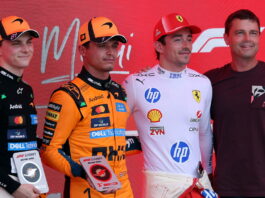 Майами-2026: Ландо Норрис выиграл спринт Oscar Piastri, Lando Norris, Charles Leclerc, Reid Wiseman