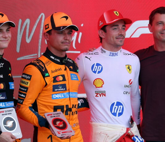 Майами-2026: Ландо Норрис выиграл спринт Oscar Piastri, Lando Norris, Charles Leclerc, Reid Wiseman