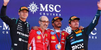 Барселона-2026: Хэмилтон одержал первую победу в Ferrari George Russell, Carlo Santi, Lewis Hamilton, Lando Norris
