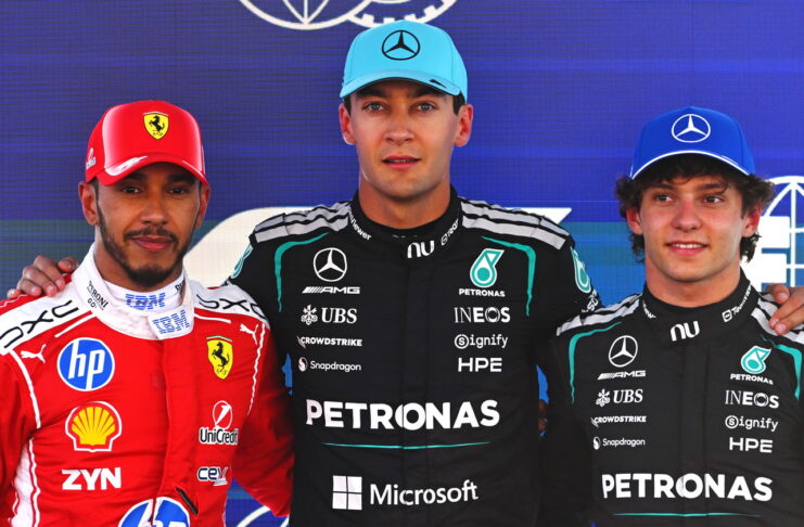 Барселона-2026: Расселл опередил Хэмилтона на 64 тысячных секунды Lewis Hamilton, George Russell, Andrea Kimi Antonelli