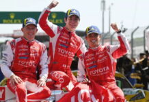Команда Toyota в шестой раз выиграла гонку в Ле Мане Toyota Gazoo Racing, Toyota TR010 Hybrid, Mike Conway, Kamui Kobayashi, Nyck De Vries