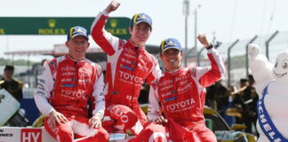Команда Toyota в шестой раз выиграла гонку в Ле Мане Toyota Gazoo Racing, Toyota TR010 Hybrid, Mike Conway, Kamui Kobayashi, Nyck De Vries