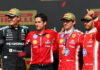 Великобритания-2026: Леклер принёс Ferrari 250-ю победу в истории George Russell, Charles Leclerc, Lewis Hamilton