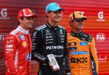 Нидерланды-2026: Третья победа Расселла в спринте в сезоне Charles Leclerc, George Russell, Lando Norris