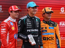 Нидерланды-2026: Третья победа Расселла в спринте в сезоне Charles Leclerc, George Russell, Lando Norris