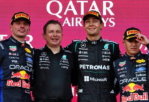 Азербайджан-2026: Джордж Расселл одержал победу с Большим шлемом Max Verstappen, Chris Nelson, George Russell, Isack Hadjar