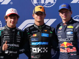 Испания-2026: Норрис добыл третий поул в сезоне на сложной трассе Andrea Kimi Antonelli, Lando Norris, Max Verstappen