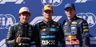 Испания-2026: Норрис добыл третий поул в сезоне на сложной трассе Andrea Kimi Antonelli, Lando Norris, Max Verstappen