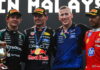 Бахрейн-2026: Ферстаппен одержал первую победу в сезоне Andrea Kimi Antonelli, Max Verstappen, Lewis Hamilton