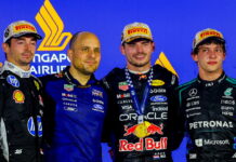 Сингапур-2026: Макс Ферстаппен доминировал от старта до финиша Charles Leclerc, Gianpiero Lambiase, Max Verstappen, Andrea Kimi Antonelli