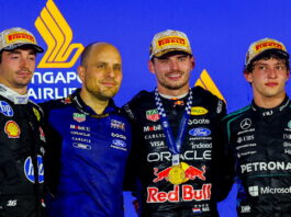 Сингапур-2026: Макс Ферстаппен доминировал от старта до финиша Charles Leclerc, Gianpiero Lambiase, Max Verstappen, Andrea Kimi Antonelli
