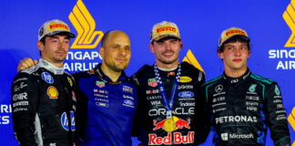 Сингапур-2026: Макс Ферстаппен доминировал от старта до финиша Charles Leclerc, Gianpiero Lambiase, Max Verstappen, Andrea Kimi Antonelli